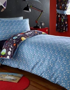 Duvet Set Cover & Pillow Case Planets Fun Facts Bedding Quilt Double Single - Picture 1 of 1