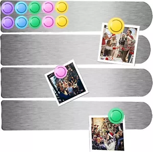 Frameless Magnetic Stainless Adhesive Backing School Office Home 4pcs & 10pieces - Picture 1 of 5
