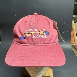 Up North Michigan Red Baseball Hat Cap Adjustable Port Authority NWT - Picture 1 of 8