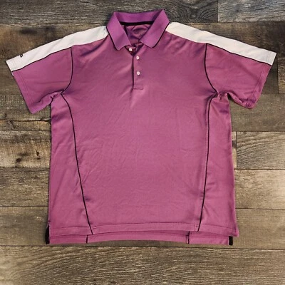 Camisa polo de golf PING para hombre grande púrpura rosa rendimiento manga corta  Foto 1 de 4