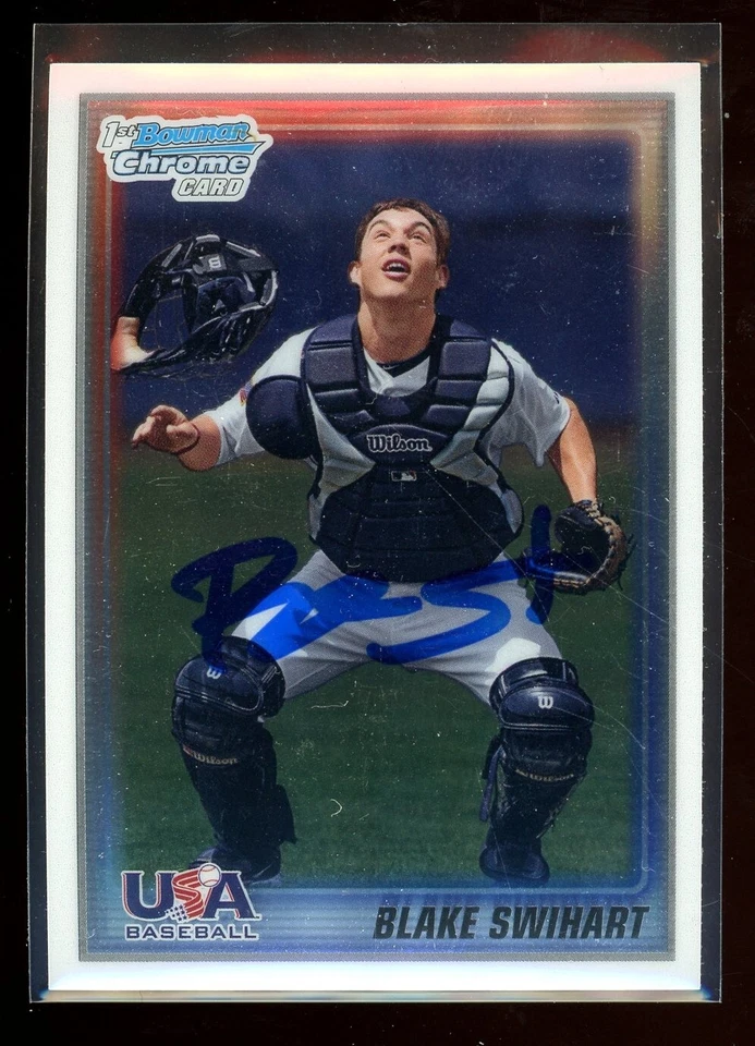 2010 Bowman USA BLAKE SWIHART Signed Card autograph RED SOX RC Foto 1 de 1