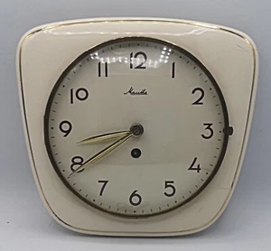 Maute Keramik Küchenuhr 40er / 50er Jahre - Bild 1 von 2