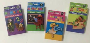 Kids Sesame Street Flash Cards Choose Words-Numbers-Colors-Alphabet  Ages 3+ NEW - Picture 1 of 42