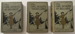 Lot of 3 ~The Girl Scouts At Rocky Ledge, Bellaire, Sea Crest by Lilian 1920 HC - Picture 1 of 21