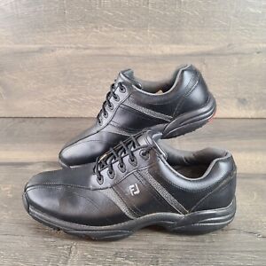 Footjoy Greenjoy Golf Shoes 45471 Black Leather Lace Up Low Top Mena Size 10 M