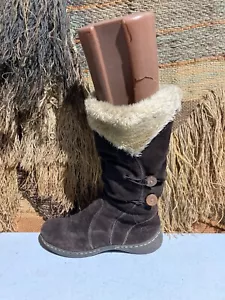 Bare Traps Ellery Brown Faux Fur Lined Full Zip Mid Calf Stay Dry Boots, 9.5 - Picture 1 of 8