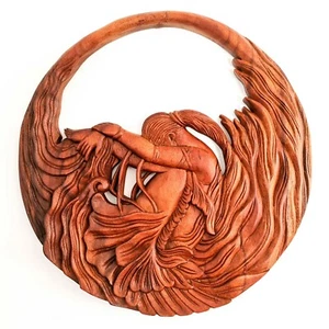 Pannello da appendere arte da parete decorativa in legno intagliato fatto a mano gioco di spine regalo - Foto 1 di 10