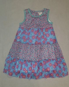 Kate Spade Girl's Floral Chiffon Trapeze Dress, Blue & Pink, Fully Lined Size 10 - Picture 1 of 8