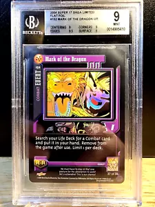 DBZ CCG GT MARK OF THE DRAGON #152 LIMITED FLAT FOIL ULTRA RARE BGS 9 MINT SCORE - Picture 1 of 2