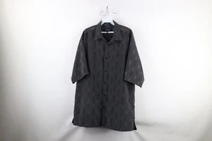 Vtg 90s Streetwear Mens XL Striped Polka Dot Collared Short Sleeve Button Shirt - Picture 1 of 9