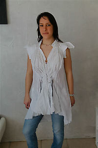 tunic dress tunique blanche HIGH USE taille 38  NEUF ÉTIQUETTE  * TOP LUXE *