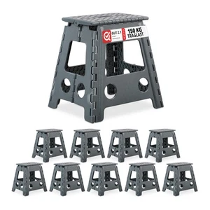 Klapphocker XL faltbar Campinghocker Badhocker Falthocker 10er Set Sitzhocker - Bild 1 von 10