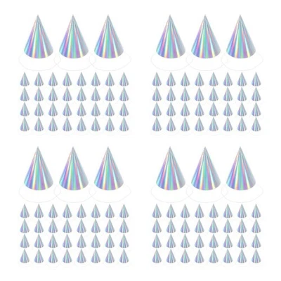  50 Pcs Birthday Party Cap Decoration Hats Cone Head Colorful Paper - Image 1 of 4