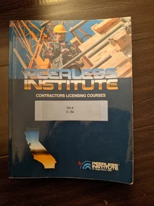 Peerless Institute Contractors Licensing Course - Tile C-54 (2011 Book) - Picture 1 of 3