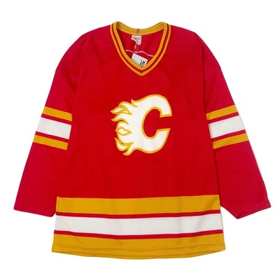 Camiseta deportiva de hockey vintage CCM Calgary Flames NHL S Foto 1 de 4