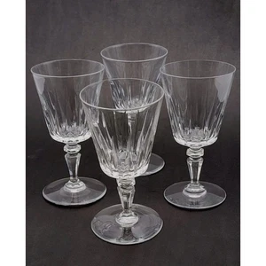Val Saint Lambert Belgien Kristall BALMORAL Claret Weingläser 4 Stück Set 5 3/8" - Bild 1 von 16