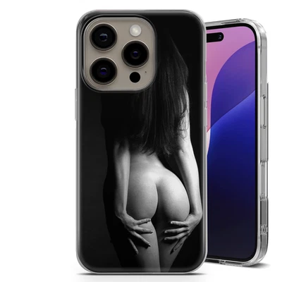 Glossy TPU Gel Case with Female Silhouette Art Print | Fits iPhone 6–15/Pro/Max — 第 1/4 张图片