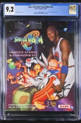 Álbum completo de pegatinas e historias de Michael Jordan 1996 Space Jam graduado por BAIO CGC 9,2 Foto 1 de 2