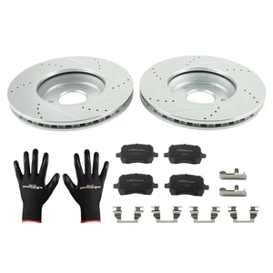 296mm Front Brake Rotors+Pads for Chevy Malibu HHR Pontiac G6 G5 Saturn Aura - Picture 1 of 12