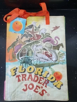 Trader Joe's Reusable Grocery Bag Florida New With Tag USA - Image 1 of 3