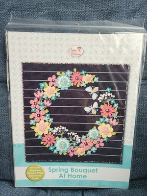Cherry Blossoms Applique Quilt Pattern - Spring  Summer Flowers - 32" x 32"  New - Image 1 of 2
