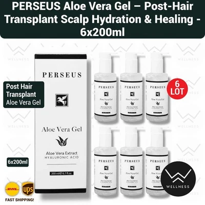 Perseus Aloe Vera Gel, Post-Hair Transplant Scalp Hydration & Healing - 6LOT - Image 1 of 2
