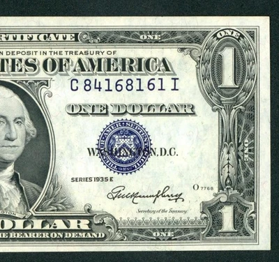 Nota de certificado de prata US$ 1 1935 ((AU)) ** LEILÕES DE PAPEL MOEDA - Imagem 1 de 3