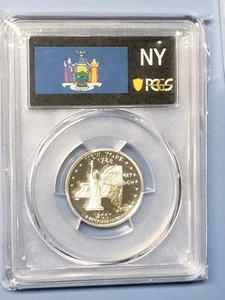 2001-S 25c SILVER PCGS PR70DCAM NEW YORK QUARTER PROOF DEEP CAMEO PR 70 DCAM - Picture 1 of 2