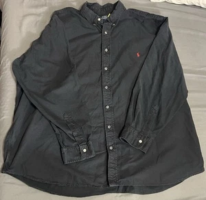 Polo Ralph Lauren 3XB Black Long Sleeve Button Up Shirt - Picture 1 of 6