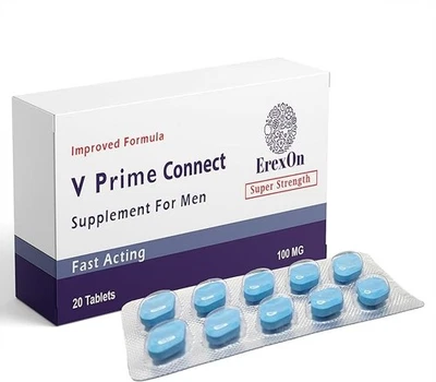 EREXON V Prime Connect, 10 to 40 Tablets for Men, 100 mg fast, Made in UK