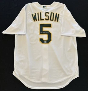 Jacob Wilson Signed Authentic Replica A’s Athletics Jersey Autographed PSA COA - Picture 1 of 5
