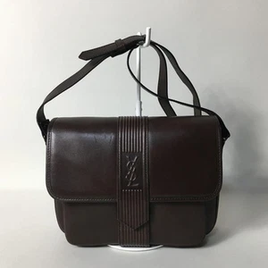Bolso de hombro Yves Saint Laurent marrón oscuro - Imagen 1 de 11