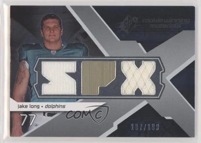 2008 SPx Dual Jersey Letters Numbered to 199 /199 Jake Long #RM-JL RC - Image 1 of 2