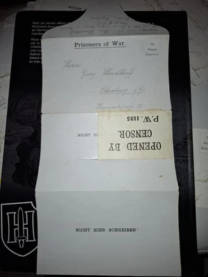 WW1  Feldpostbrief  PRISONERS OF WAR Pat.2333/15 Kriegslager England- Oldenburg  - Bild 1 von 3