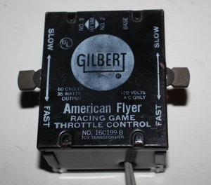 Gilbert American Flyer Juego de Carreras Control de Acelerador Juguete Transformador No. 16C199-B - Imagen 1 de 8