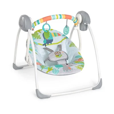 Bright Starts Rainforest Vibes Portable Baby Swing w/6 Speeds & 10 Sounds 0m+ - image 1 of 4