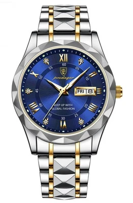 Gosasa Relojes de Lujo Hombres Negocios Impermeables Luminosos Fecha Semana Cuarzo Foto 1 de 4