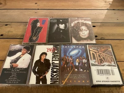 Michael Jackson 9 cassette LOT  Thriller Bad Jacksons Victory Destiny Best of MJ - Image 1 of 4