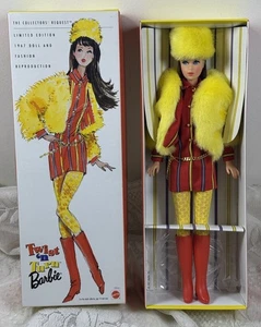 1967 VINTAGE REPRO TWIST N TURN BRUNETTE BARBIE DOLL 1997 MATTEL 18941 NRFB - Bild 1 von 10