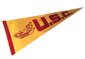 Vintage großer 1960er University Southern California USC Wimpel Trojaner 30' x 12 - Bild 1 von 1