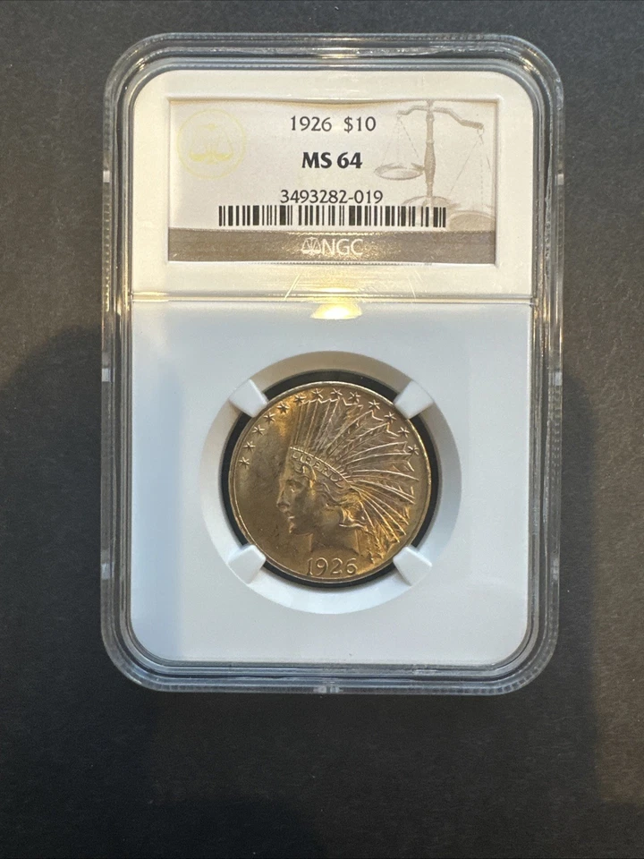Águila Indian Head 1926 $10 oro NGC MS 64 Foto 1 de 1