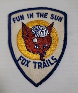 Vintage Fun in the Sun Fox Trails Skiing Ski Area Cary Illinois Souvenir Patch - Picture 1 of 1