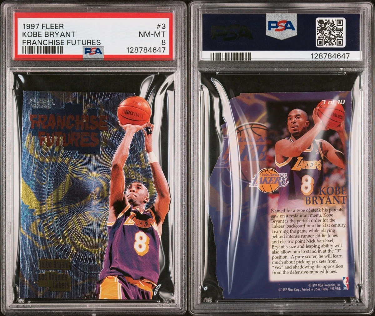 Fleer Kobe Bryant Basketball 1997-98 Season Sports Trading Cards