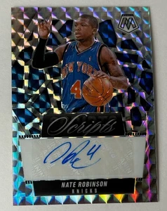 #MS-NAT 2024-25 Mosaic Scripts SILVER Auto ) Nate Robinson Auto Knicks - Picture 1 of 2