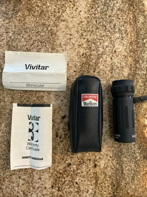 Vintage Marlboro Unlimited Vivitar PV Series 8x21 Monocular Scope Original Case - Image 1 of 4