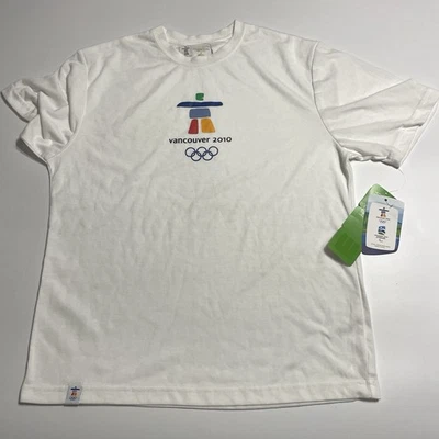 Vancouver 2010 Olympic Winter Games Adult S Olympics Performance Shirt White NWT - Image 1 of 4