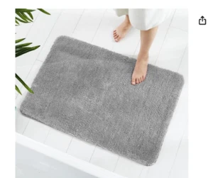 Luxury Bathroom Mat 60 x 90cm Fluffy Microfiber Absorbent Non-Slip - Picture 1 of 6