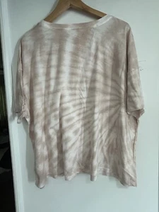Old Navy kurzärmeliges kurzärmeliges Damen-T-Shirt in Übergröße elfenbeinfarben/hellbraun Größe XXL - Bild 1 von 5
