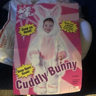 Bunny Costume Baby Toddler Kids Easter Halloween Fancy Dress 6-12 months - Image 1 of 4