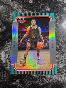 2021-22 Bowman University SP Dior Johnson 2003 Bowman Rookie Aqua #/150 - Picture 1 of 5